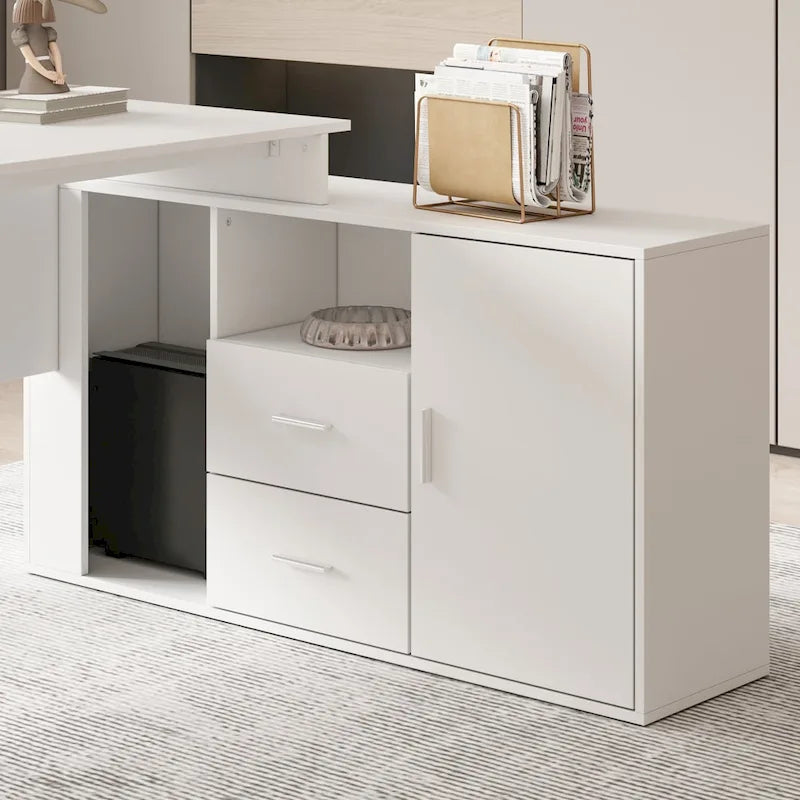 Bureau d'angle de 55 pouces pour la maison et le bureau