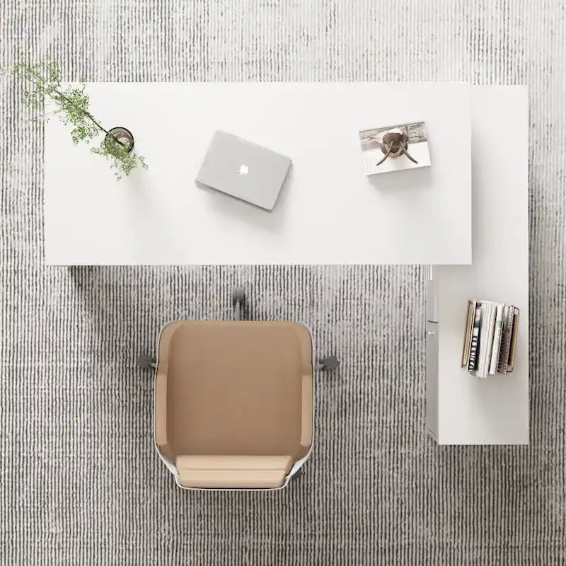 Bureau d'angle de 55 pouces pour la maison et le bureau