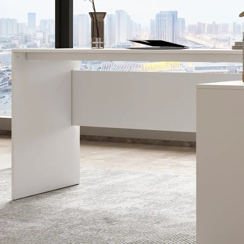 Bureau d'angle de 55 pouces pour la maison et le bureau