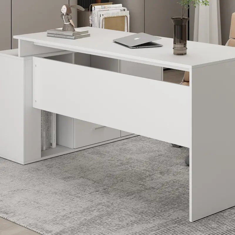 Bureau d'angle de 55 pouces pour la maison et le bureau