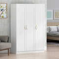 Wardrobe Armoire Shelves Hanging Rod Doors Closet Storage Cabinet