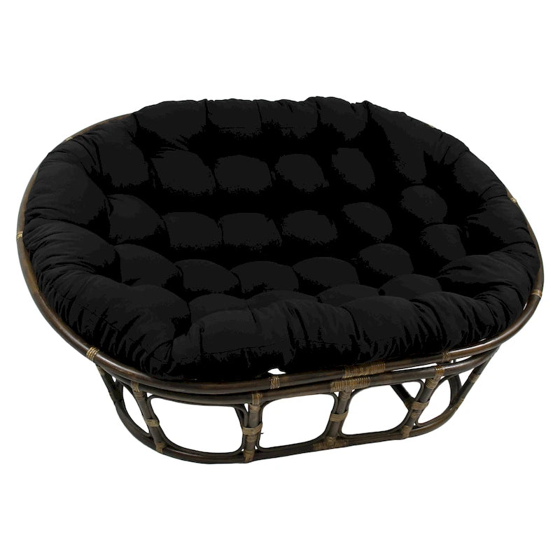 Coussin double Papasan en sergé uni de 65 pouces sur 48 pouces (coussin seulement)