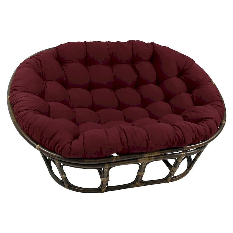 Coussin double Papasan en sergé uni de 65 pouces sur 48 pouces (coussin seulement)