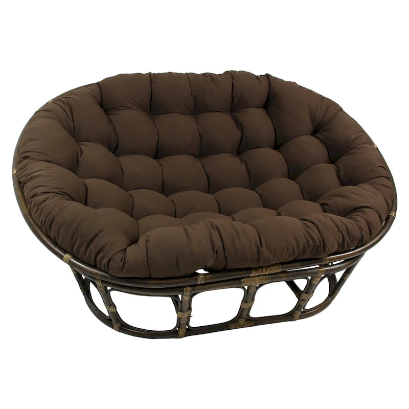 Coussin double Papasan en sergé uni de 65 pouces sur 48 pouces (coussin seulement)