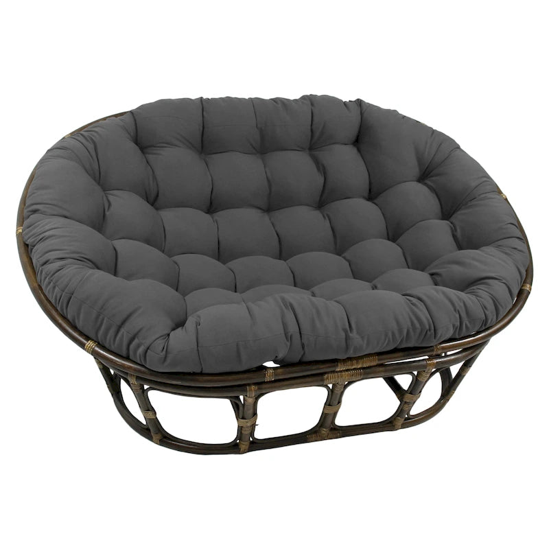 Coussin double Papasan en sergé uni de 65 pouces sur 48 pouces (coussin seulement)