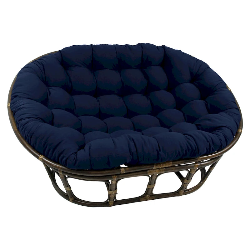 Coussin double Papasan en sergé uni de 65 pouces sur 48 pouces (coussin seulement)