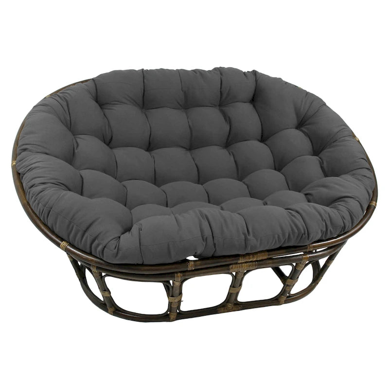 Coussin double Papasan en sergé uni de 65 pouces sur 48 pouces (coussin seulement)