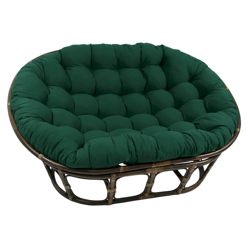 Coussin double Papasan en sergé uni de 65 pouces sur 48 pouces (coussin seulement)