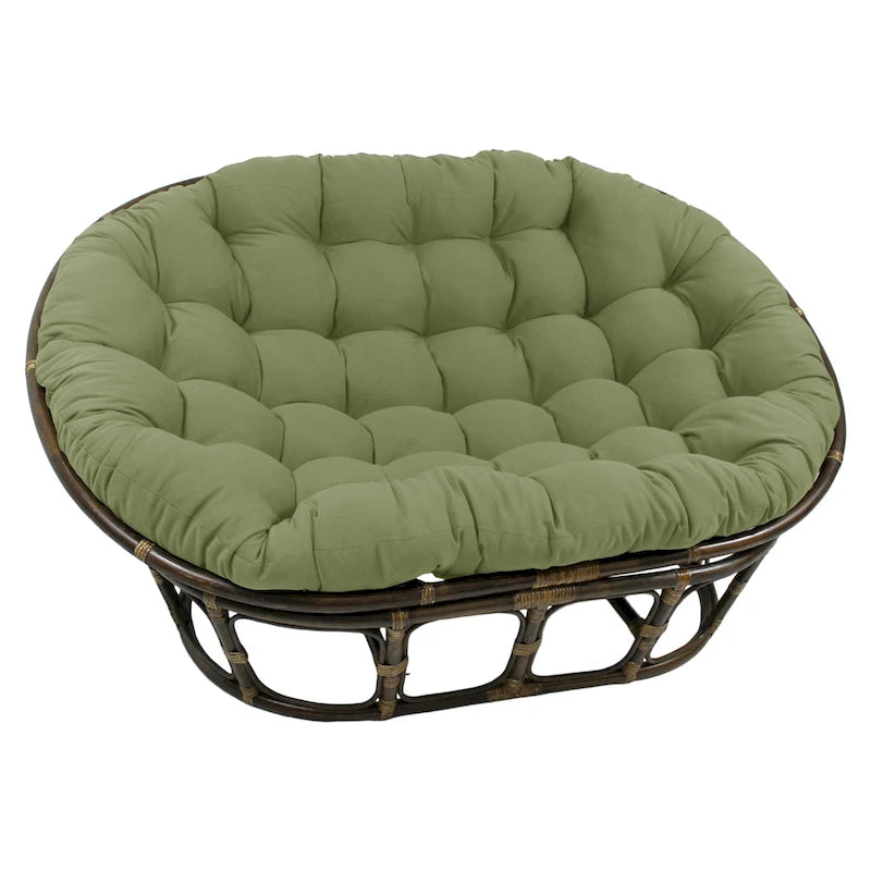 Coussin double Papasan en sergé uni de 65 pouces sur 48 pouces (coussin seulement)