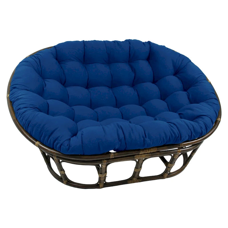 Coussin double Papasan en sergé uni de 65 pouces sur 48 pouces (coussin seulement)