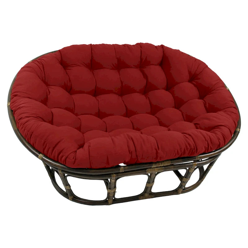 Coussin double Papasan en sergé uni de 65 pouces sur 48 pouces (coussin seulement)
