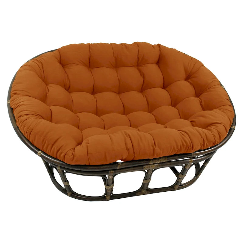Coussin double Papasan en sergé uni de 65 pouces sur 48 pouces (coussin seulement)