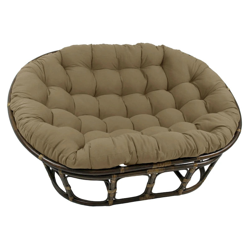 Coussin double Papasan en sergé uni de 65 pouces sur 48 pouces (coussin seulement)