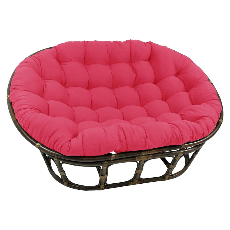 Coussin double Papasan en sergé uni de 65 pouces sur 48 pouces (coussin seulement)