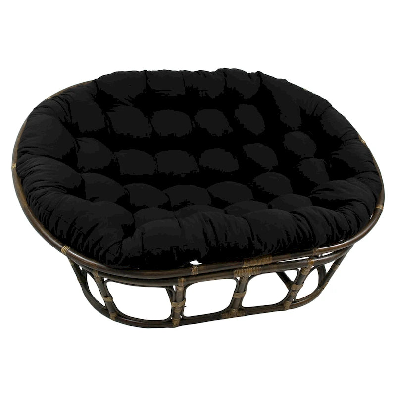 Coussin double Papasan en sergé uni de 65 pouces sur 48 pouces (coussin seulement)
