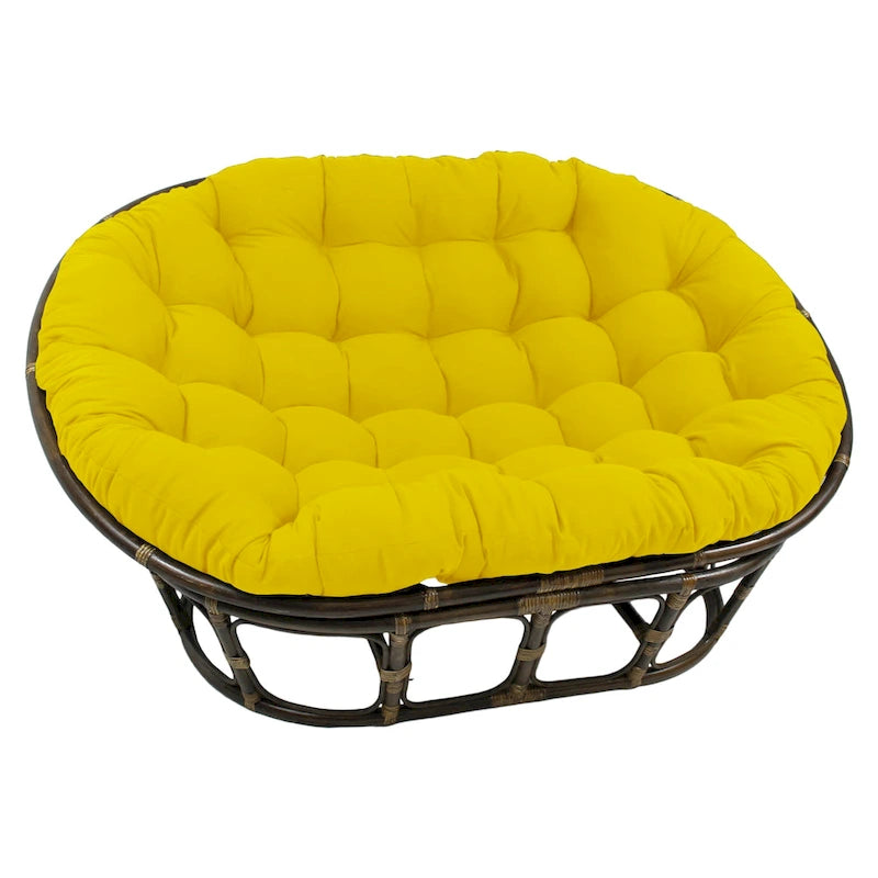 Coussin double Papasan en sergé uni de 65 pouces sur 48 pouces (coussin seulement)