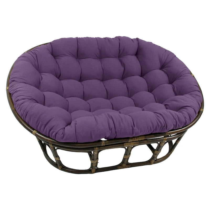 Coussin double Papasan en sergé uni de 65 pouces sur 48 pouces (coussin seulement)
