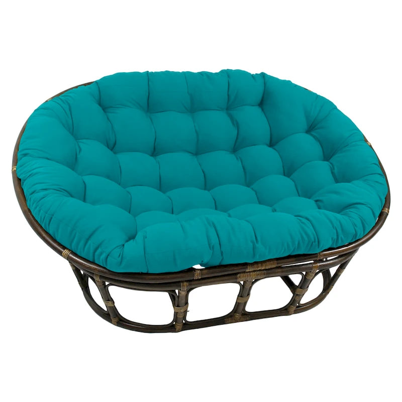 Coussin double Papasan en sergé uni de 65 pouces sur 48 pouces (coussin seulement)