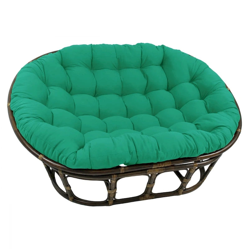 Coussin double Papasan en sergé uni de 65 pouces sur 48 pouces (coussin seulement)
