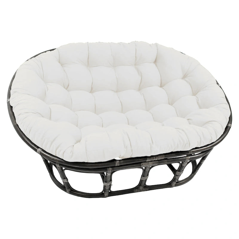 Coussin double Papasan en sergé uni de 65 pouces sur 48 pouces (coussin seulement)