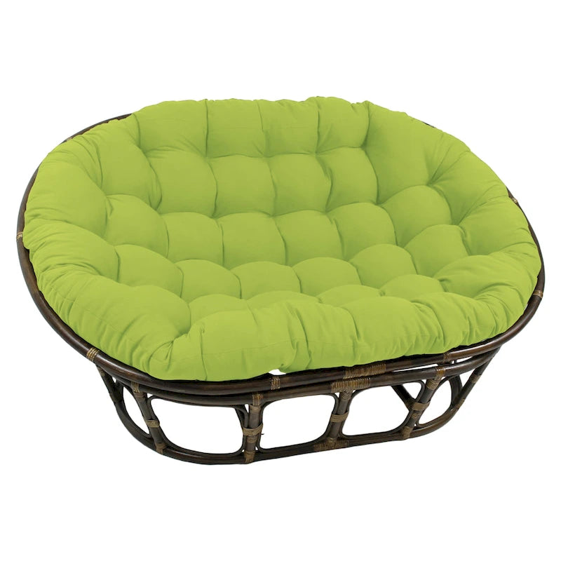 Coussin double Papasan en sergé uni de 65 pouces sur 48 pouces (coussin seulement)