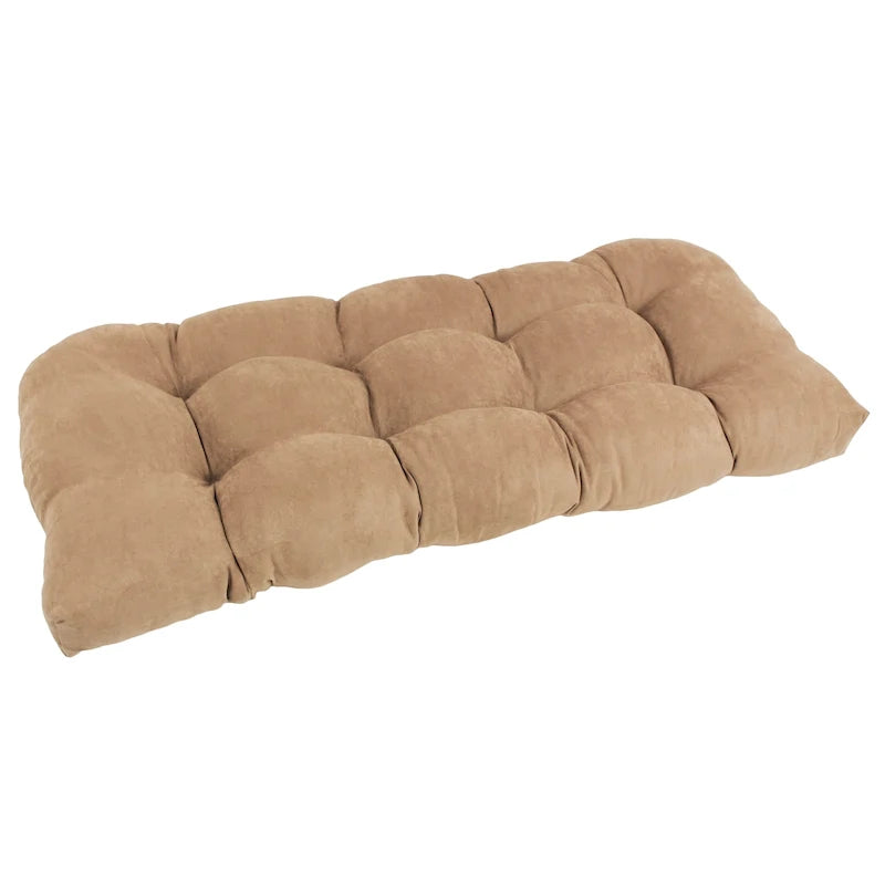 Coussin de banc en micro-suède à dos arrondi de 42 po sur 19 po - 42 x 19
