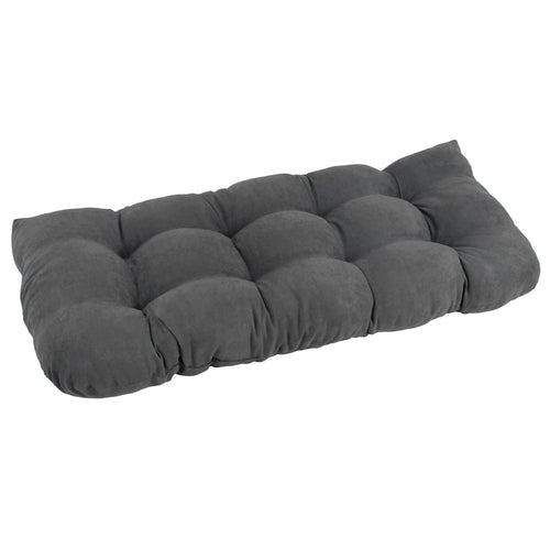 Coussin de banc en micro-suède à dos arrondi de 42 po sur 19 po - 42 x 19
