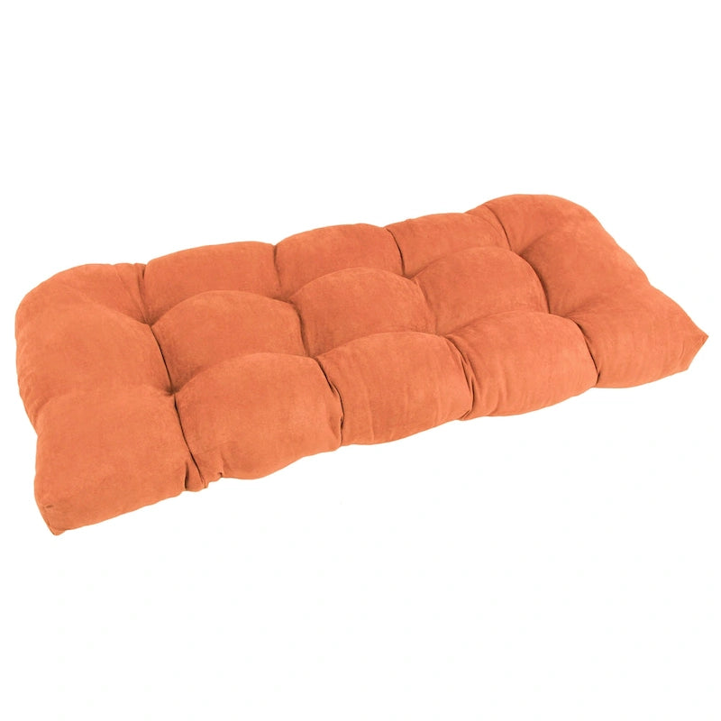 Coussin de banc en micro-suède à dos arrondi de 42 po sur 19 po - 42 x 19