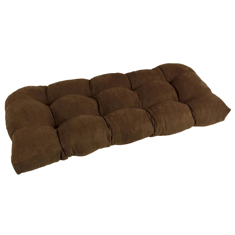 Coussin de banc en micro-suède à dos arrondi de 42 po sur 19 po - 42 x 19