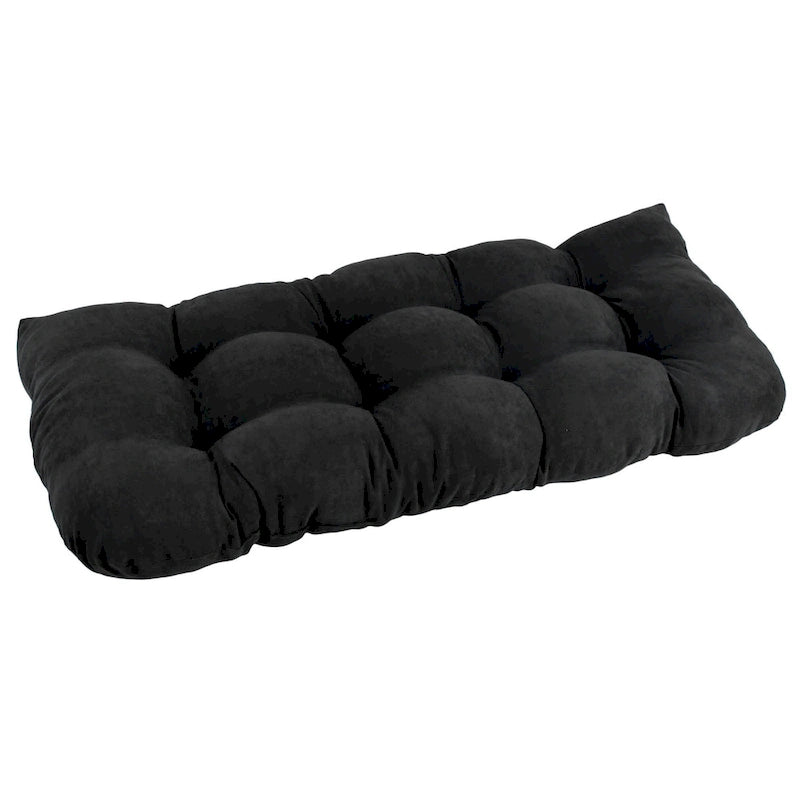 Coussin de banc en micro-suède à dos arrondi de 42 po sur 19 po - 42 x 19