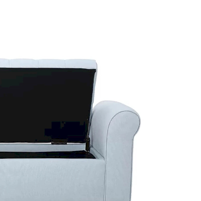 Banc de rangement capitonné moderne et élégant avec plateau relevable