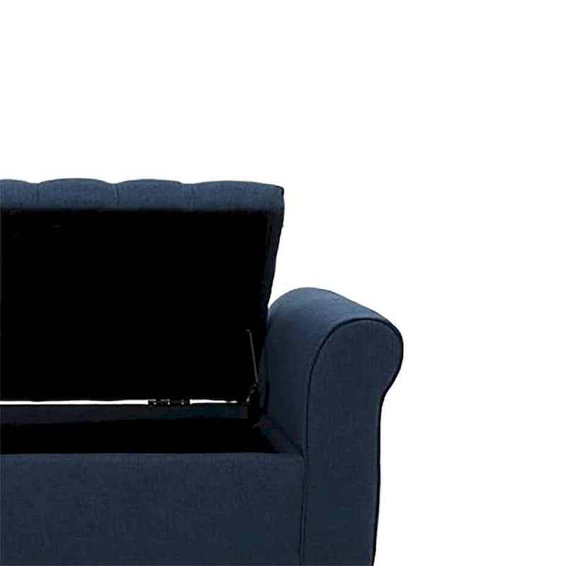 Banc de rangement capitonné moderne et élégant avec plateau relevable