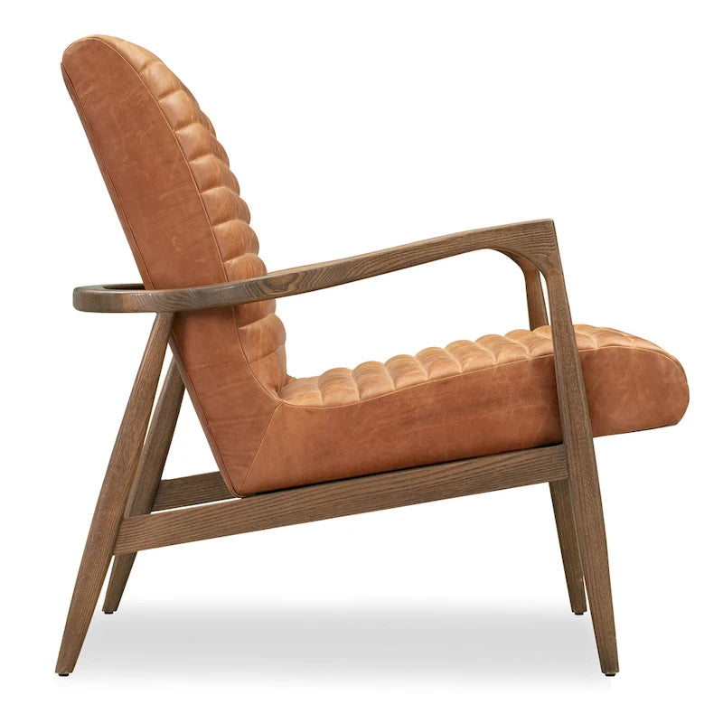 Fauteuil de salon en cuir véritable