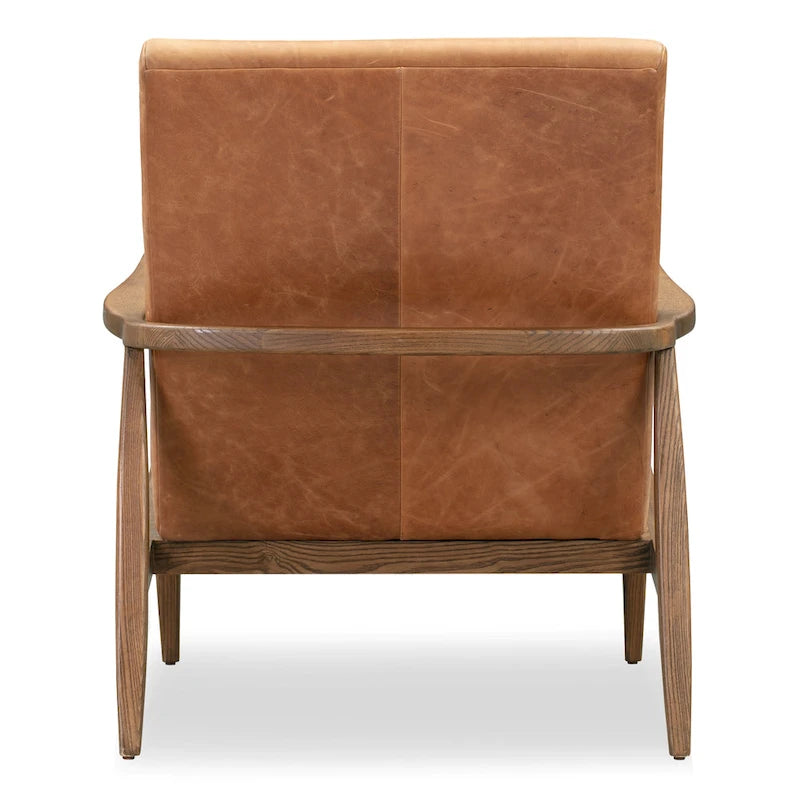 Fauteuil de salon en cuir véritable