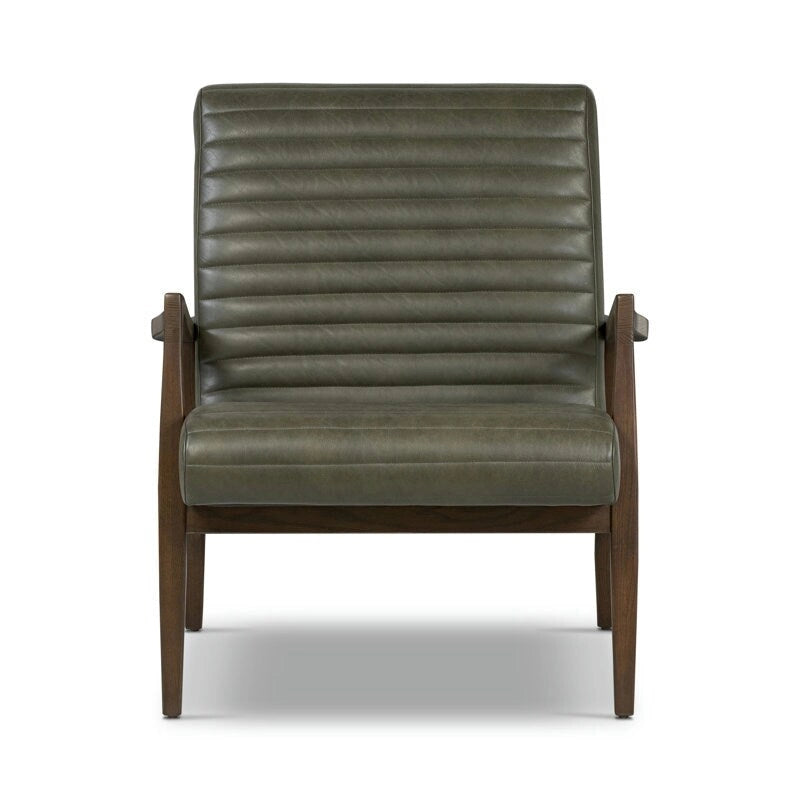 Fauteuil de salon en cuir véritable