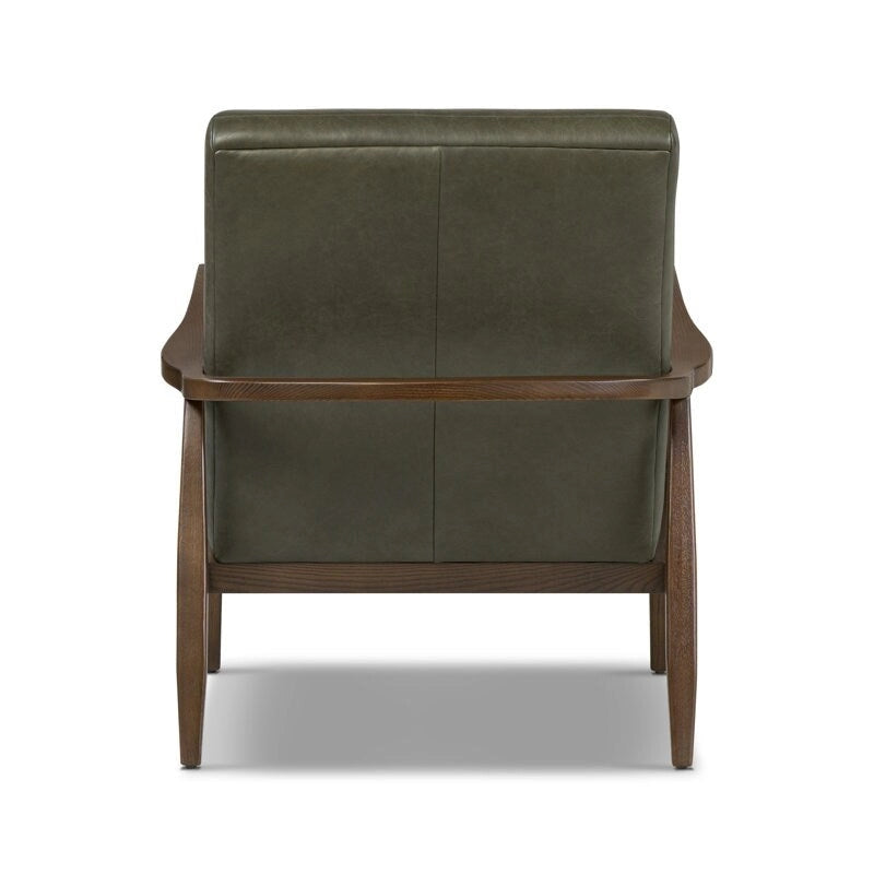 Fauteuil de salon en cuir véritable