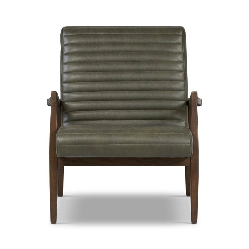 Fauteuil de salon en cuir véritable