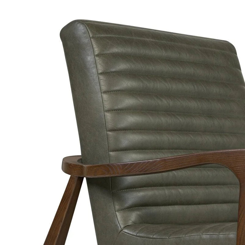 Fauteuil de salon en cuir véritable