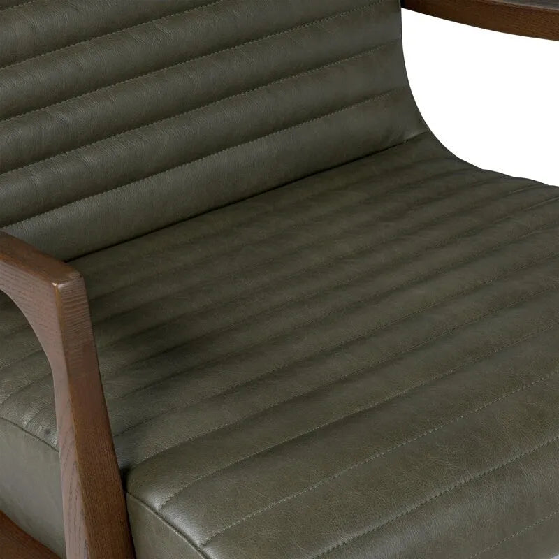 Fauteuil de salon en cuir véritable