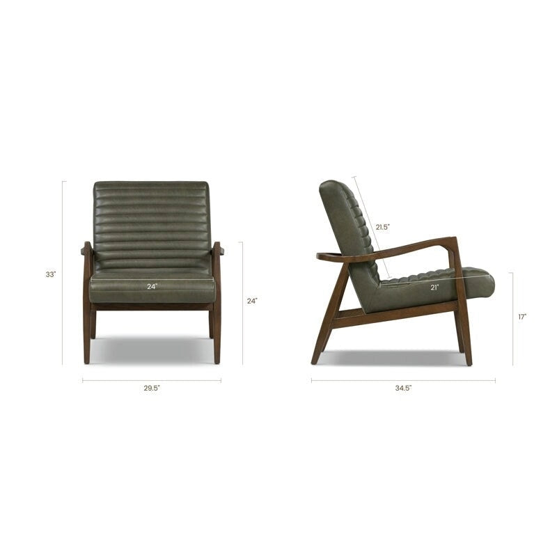 Fauteuil de salon en cuir véritable