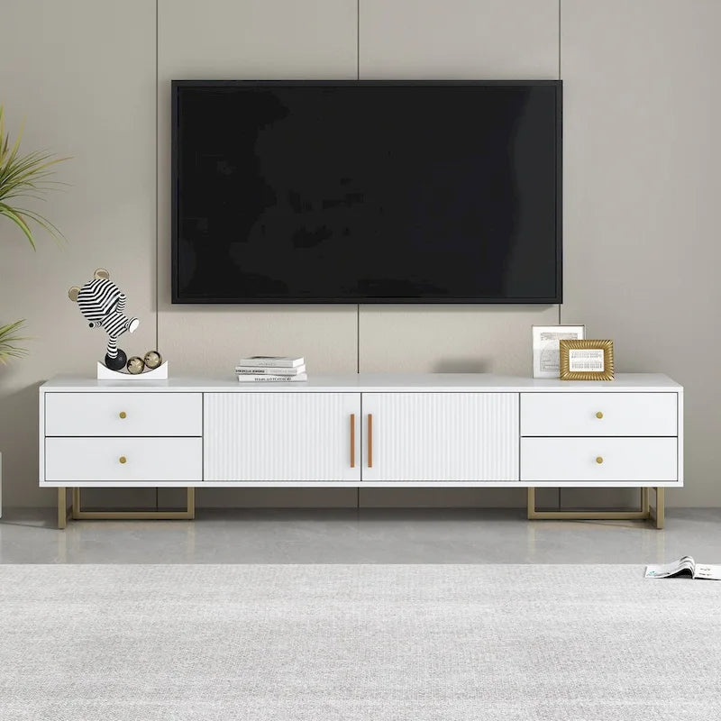 Meuble TV moderne de 65+ pouces avec rangement pour salon