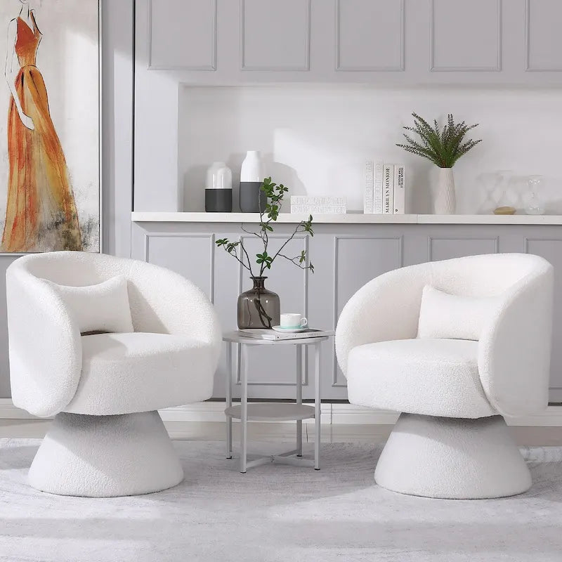 Fauteuil pivotant rembourré (lot de 2)